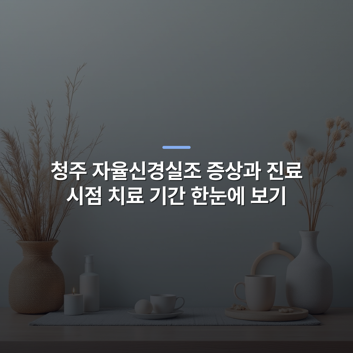 청주 자율신경실조 증상과 진료 시점 치료 기간 한눈에 보기